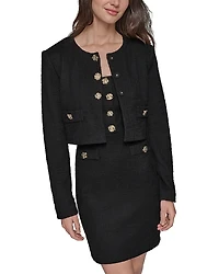 Karl Lagerfeld Paris Collarless Jacket