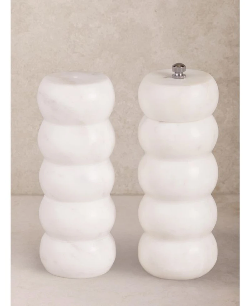 Quinto Marble Salt & Pepper Set - Large