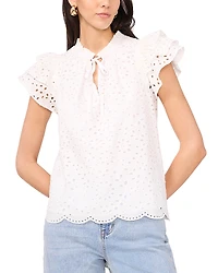 1.state Flutter Sleeve Blouse