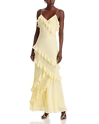 LoveShackFancy Rialto Ruffle Trim Dress