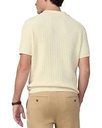 Textured Short Sleeve Polo Sweater