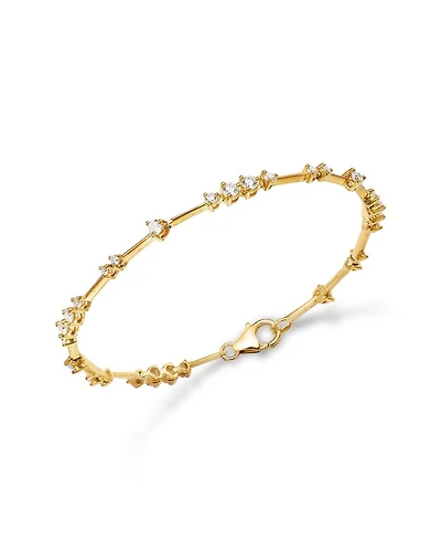 Diamond Bracelet in 14K Yellow Gold, 1.50 tcw