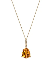 Bloomingdale's Fine Collection Citrine & Diamond Pendant Necklace