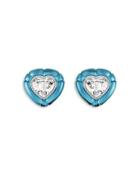 Dulcis Multicolor Crystal Heart Clip On Earrings
