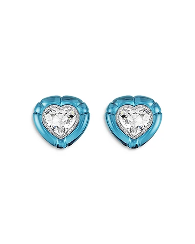 Swarovski Dulcis Multicolor Crystal Heart Clip On Earrings