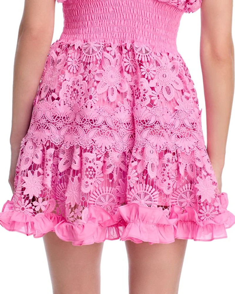 Morana Lace Embroidered Mini Dress - Exclusive