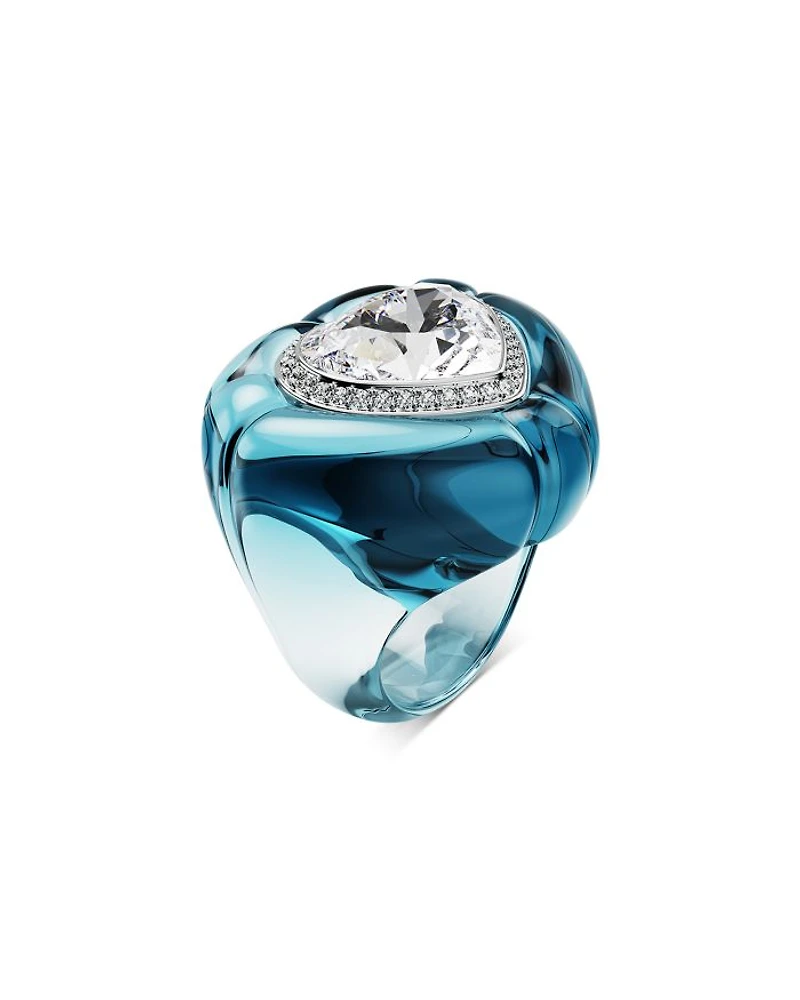 Dulcis Multicolor Crystal Heart Statement Ring