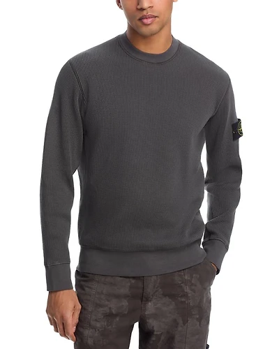 Regular Fit Waffle Knit Sweatshirt