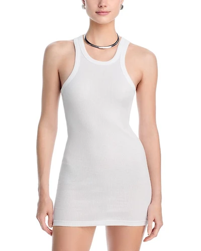 Ribbed Knit Racerback Tank Dress