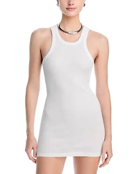 Ribbed Knit Racerback Tank Dress