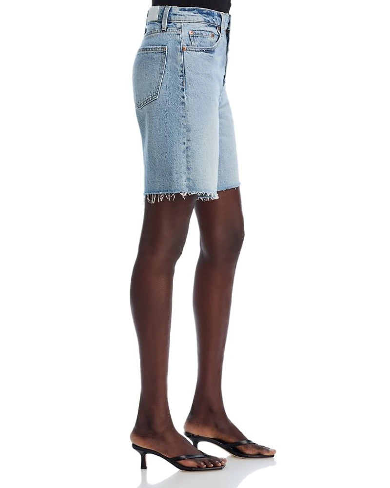 Kaylee High Rise Pinched Loose Denim Shorts