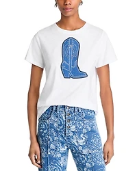 Silver Studs Denim Tee