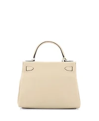 Kelly 28 Handbag Light Togo with Palladium Hardware