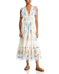 Farm Rio Romantic Richelieu Maxi Dress