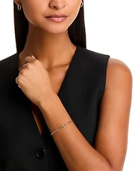 14K Yellow Gold Marquis Diamonds Diamond Solitaire Link Bracelet