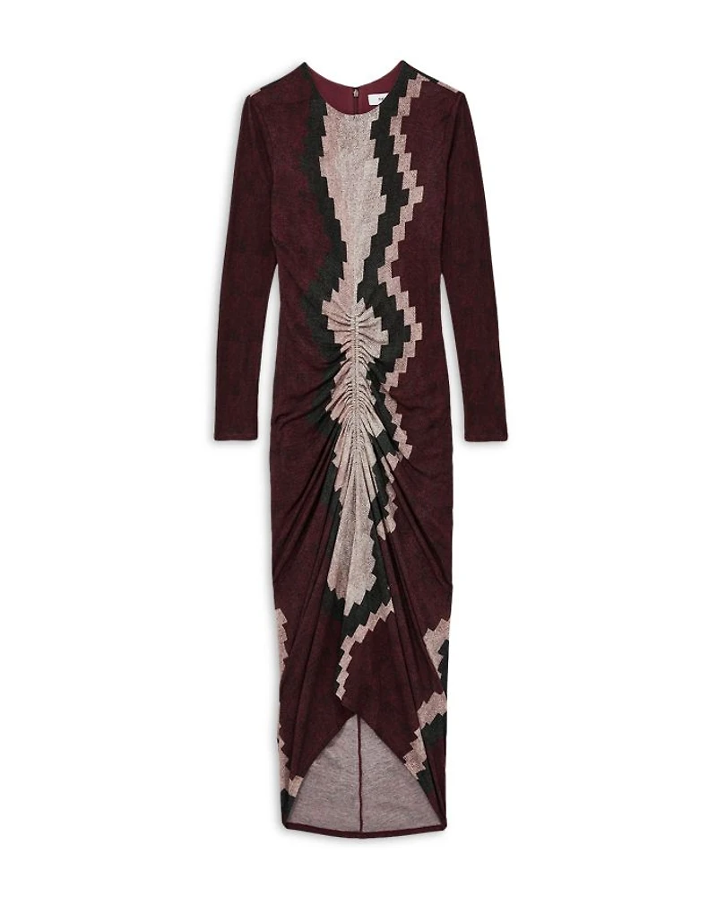 Georgia Printed Ruched Jersey Dress