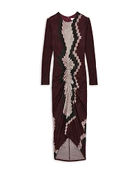 Georgia Printed Ruched Jersey Dress