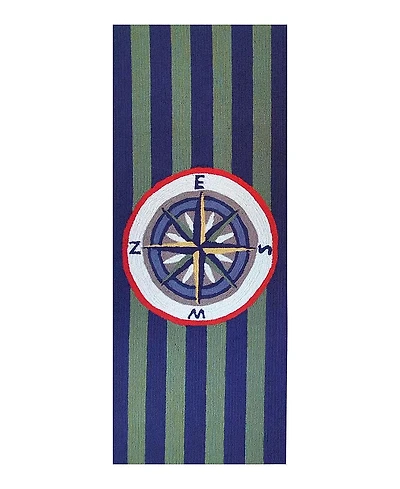 Liora Manne Frontporch Striped Compass Runner Area Rug, 2' x 5'