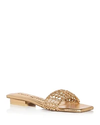 Cult Gaia Women's Maya Woven Slide Sandals