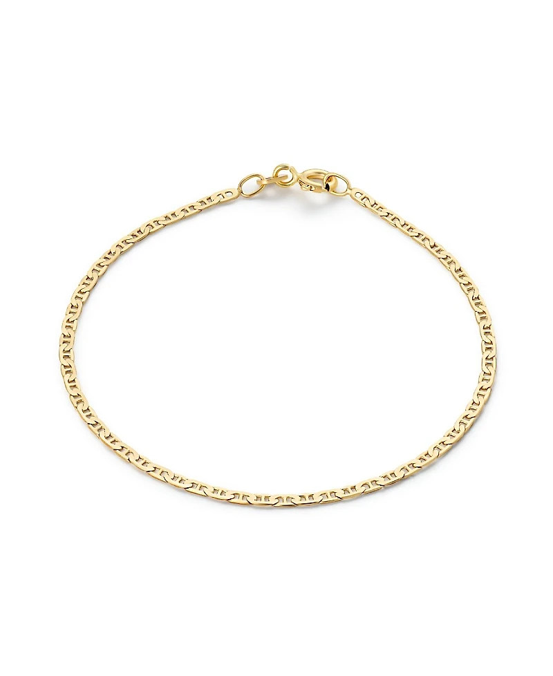 Ana Luisa Solid Gold Flat Mariner Chain Bracelet