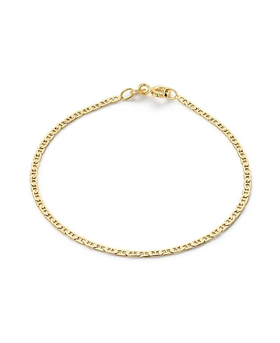 Ana Luisa Solid Gold Flat Mariner Chain Bracelet