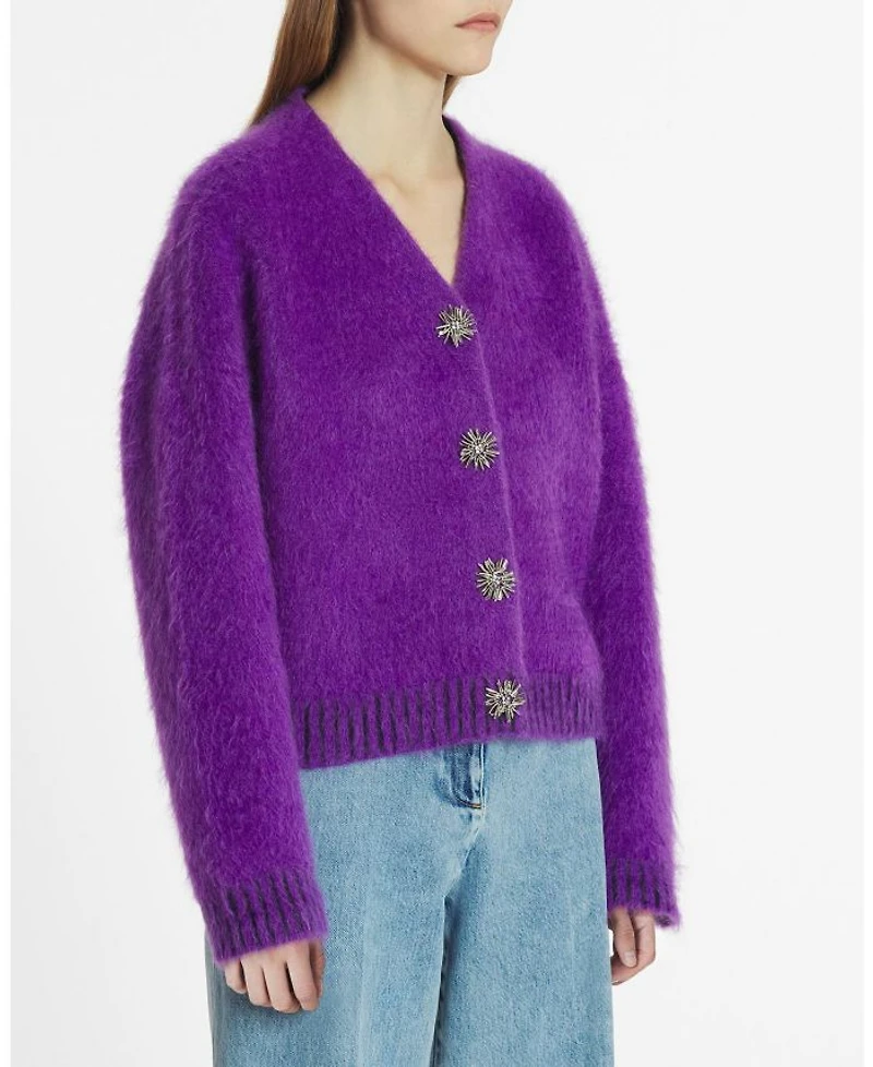 Brushed Mohair Cardigan