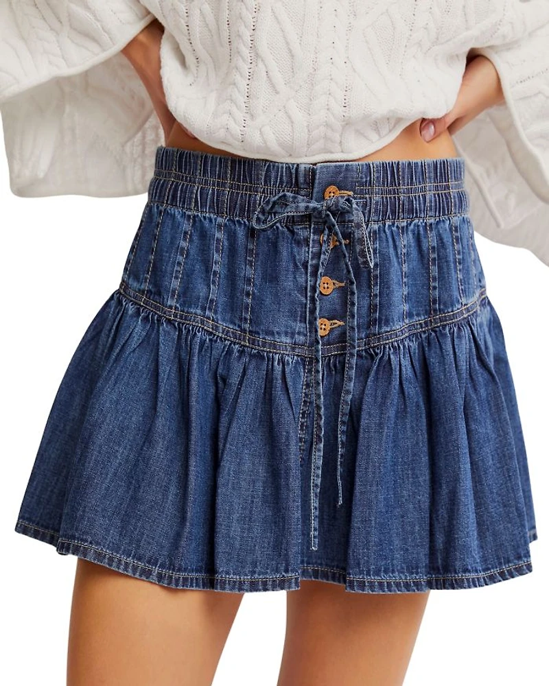 Roselle Denim Mini Skirt