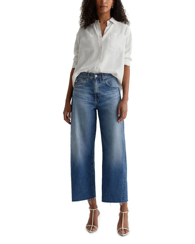 Hattie High Rise Crop Barrel Leg Jeans Gemini