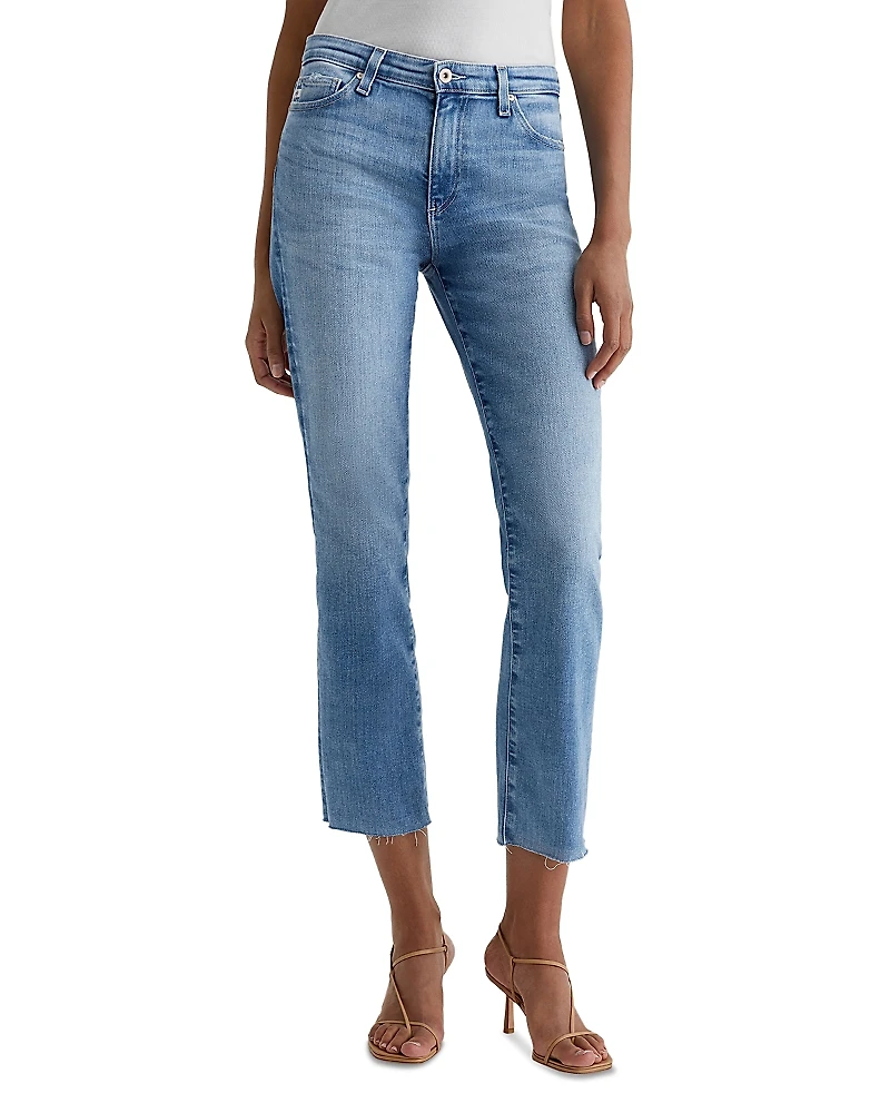 Ag Mari Mid Rise Crop Straight Leg Jeans