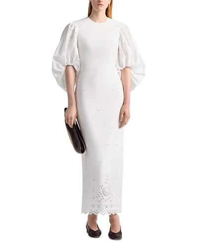 Danielle Eyelet Balloon Sleeve Dress