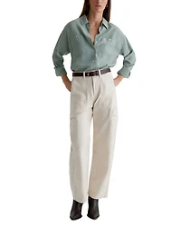 Hazal High Rise Barrel Leg Jeans Opal Stone
