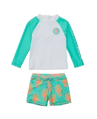 Snapper Rock Boys' Ocean Clawed Long Sleeve Set - Baby