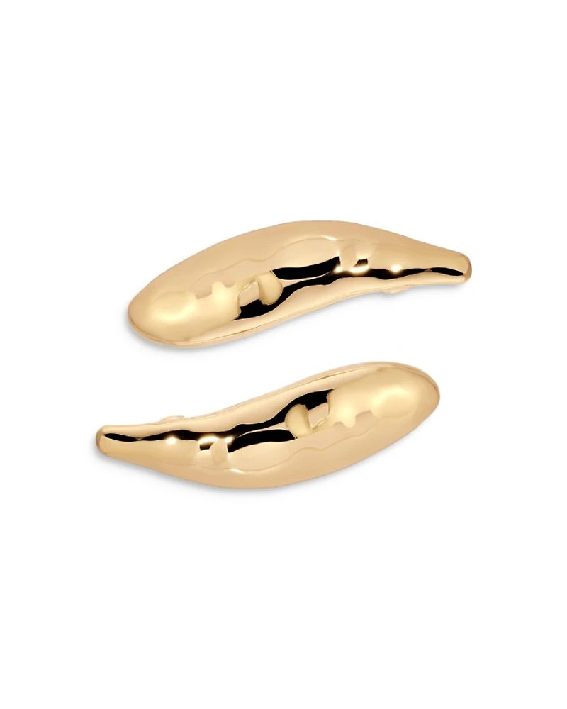 Liquid Lux Hair Barrettes in Gold Tone, Set of 2