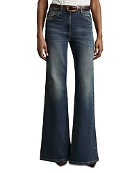 Petite Bonnie Flare Jeans Mid Blue