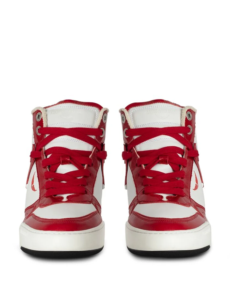 Men's High Wings Leather Sneakers