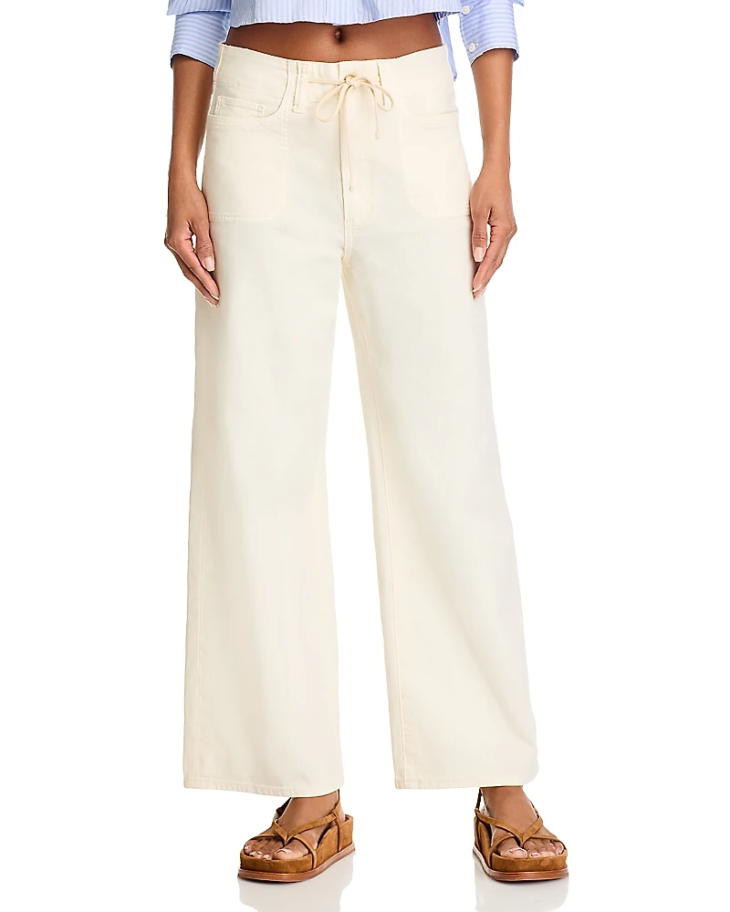 Paige Ari High Rise Drawstring Wide Leg Jeans