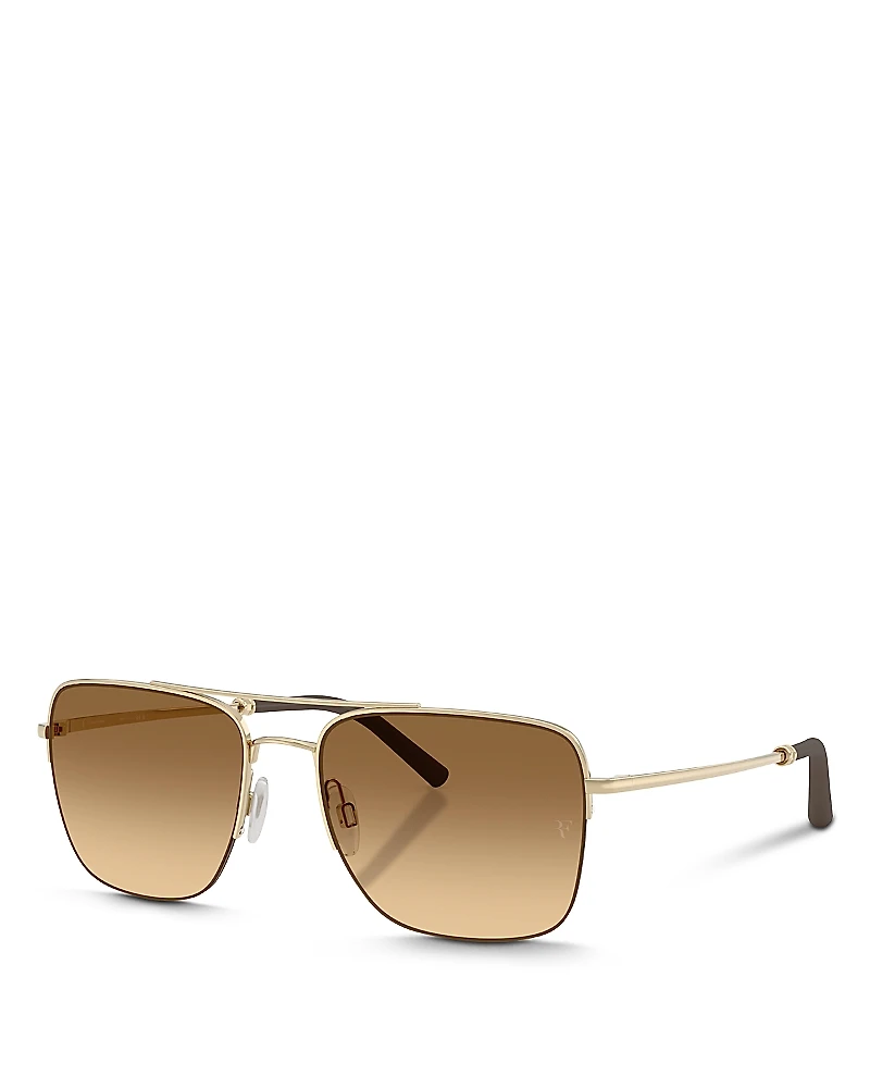 Oliver Peoples Aviator Sunglasses, 56mm
