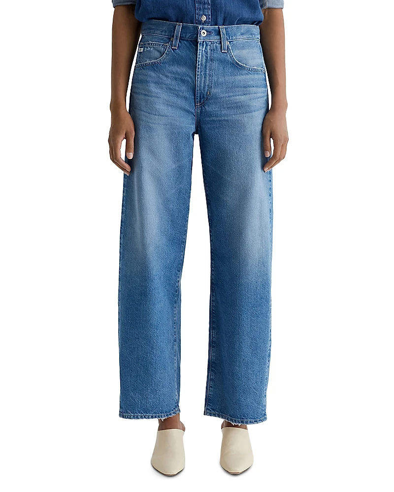 Ag High Rise Barrel Leg Jeans