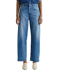 Ag High Rise Barrel Leg Jeans