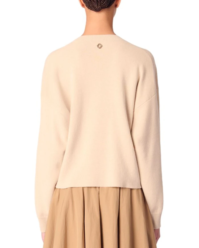 Cropped V Neck Sweater