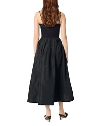 Strapless Mesh and Taffeta Dress