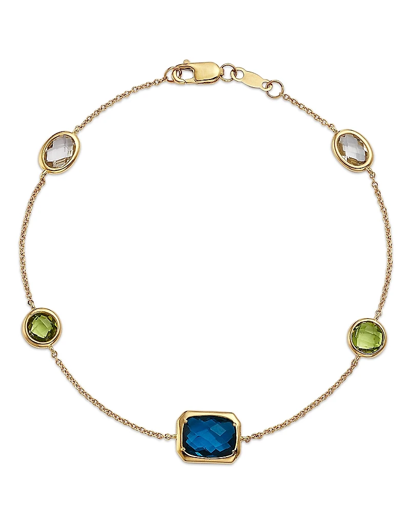 Bloomingdale's Fine Collection Mixed Cut Multi Gemstone Bracelet