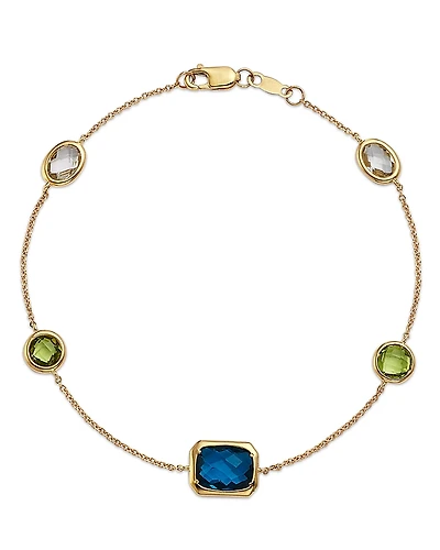 Bloomingdale's Fine Collection Mixed Cut Multi Gemstone Bracelet
