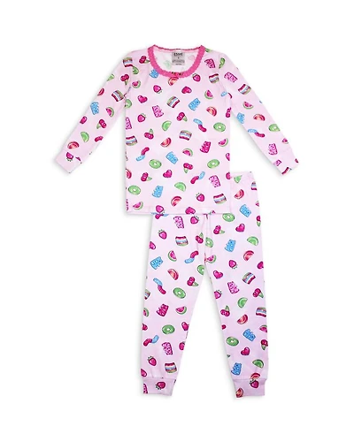 Girls' Sweet Gummies Print Pajama Set - Little Kid