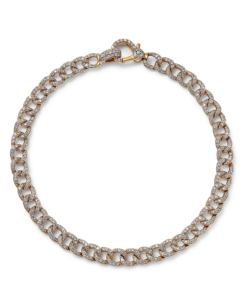 Bloomingdale's Fine Collection Pave Diamond Chain Link Bracelet