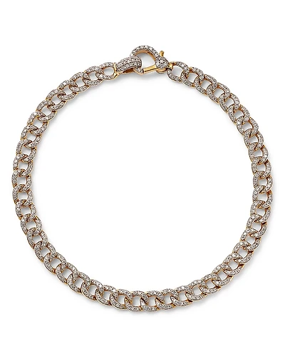 Bloomingdale's Fine Collection Pave Diamond Chain Link Bracelet