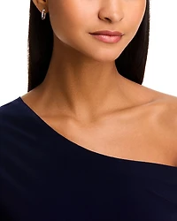 Diamond Classic Inside Out Hoops in 14K White Gold, 0.75 tcw