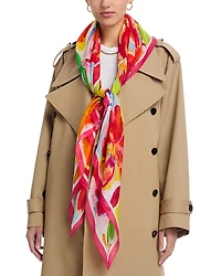 Echo Bloom Square Silk Scarf