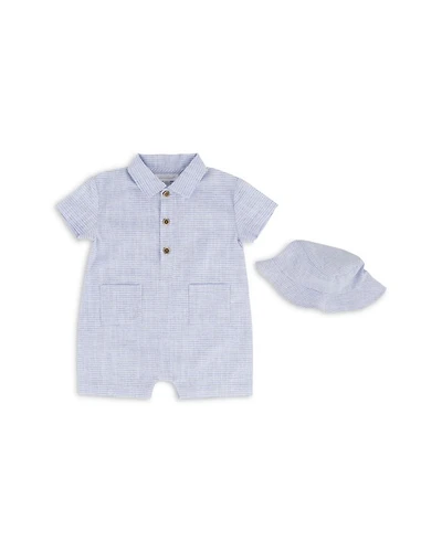 Boys' Striped Romper & Hat Set - Baby