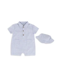 Boys' Striped Romper & Hat Set - Baby